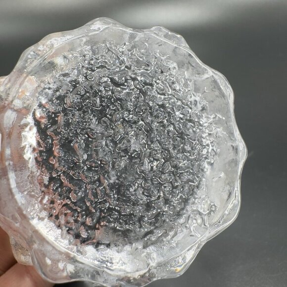 SKRUF Sweden Glass Clear Crystal Glass Votive Candle Holder Single Textured VTG - Picture 6 of 10